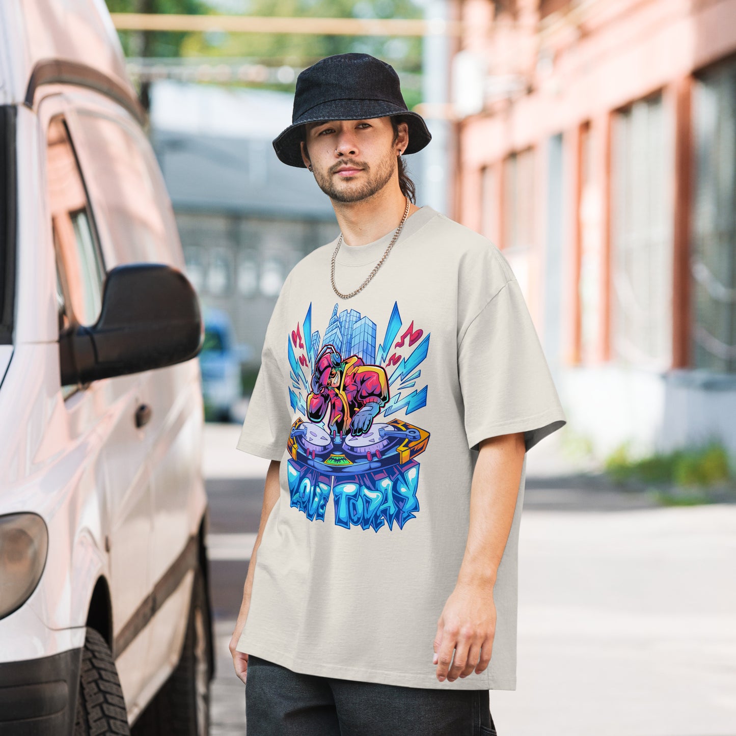 Nonstop Love Oversized Faded T-shirt