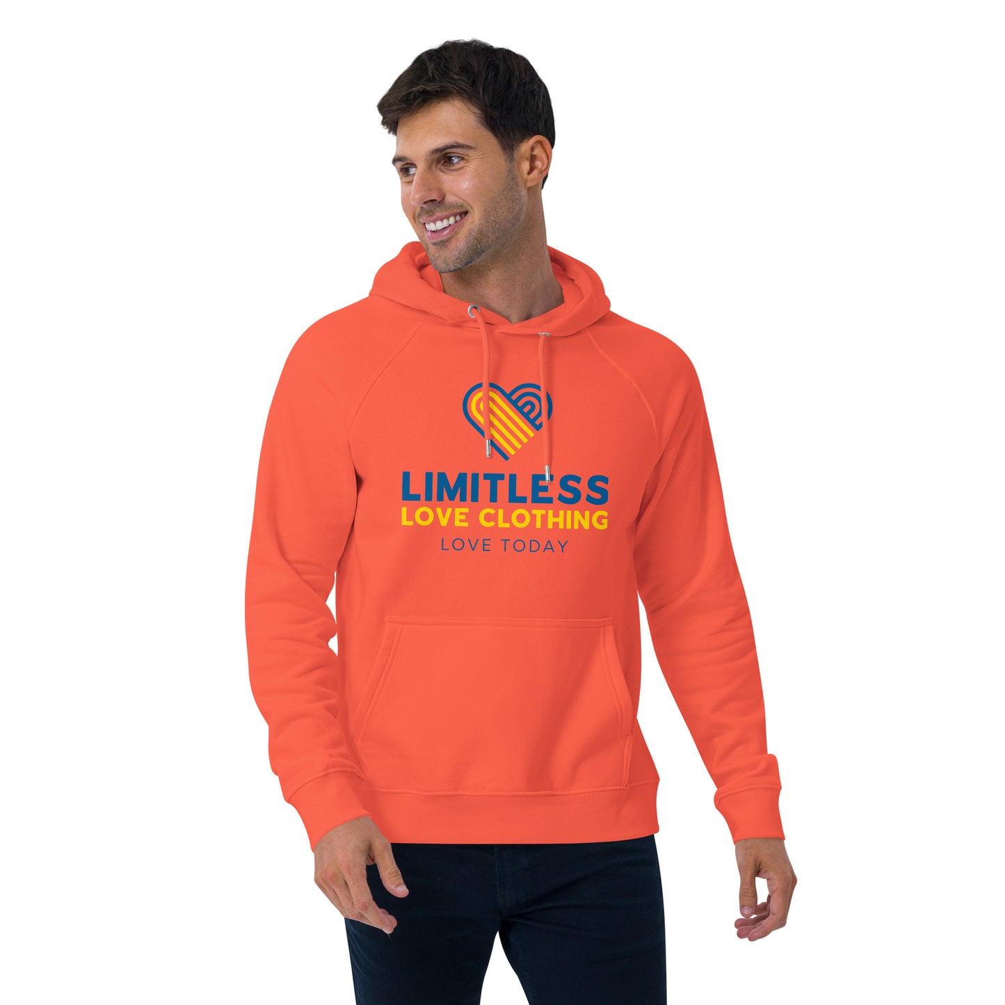 Unity for Ukraine Unisex Eco Raglan Hoodie