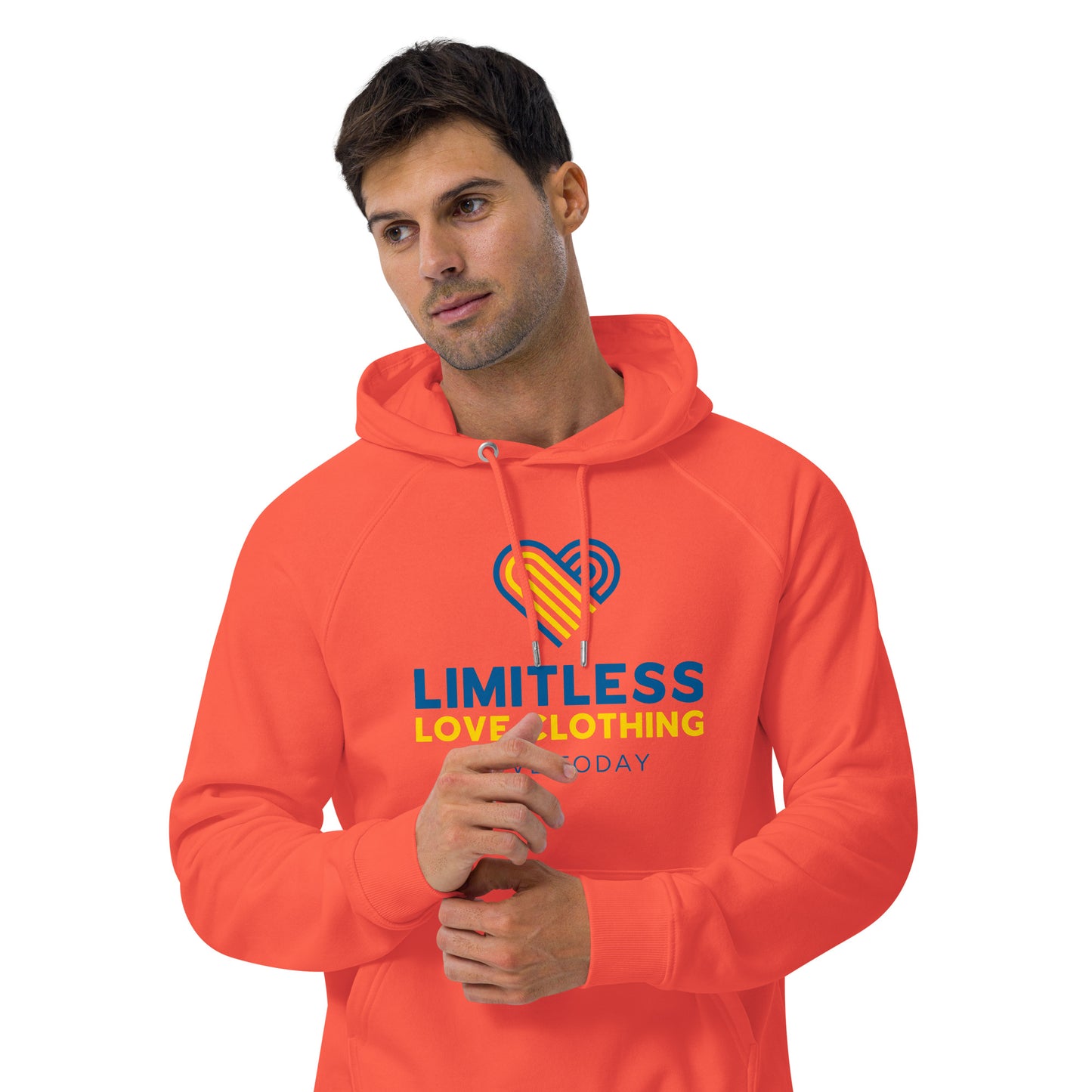 Unity for Ukraine Unisex Eco Raglan Hoodie