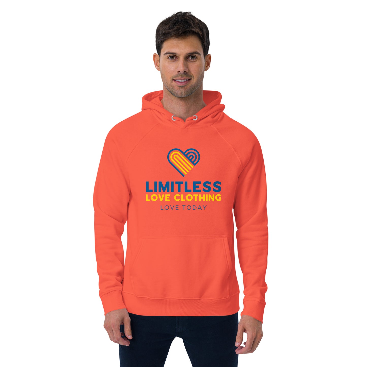 Unity for Ukraine Unisex Eco Raglan Hoodie