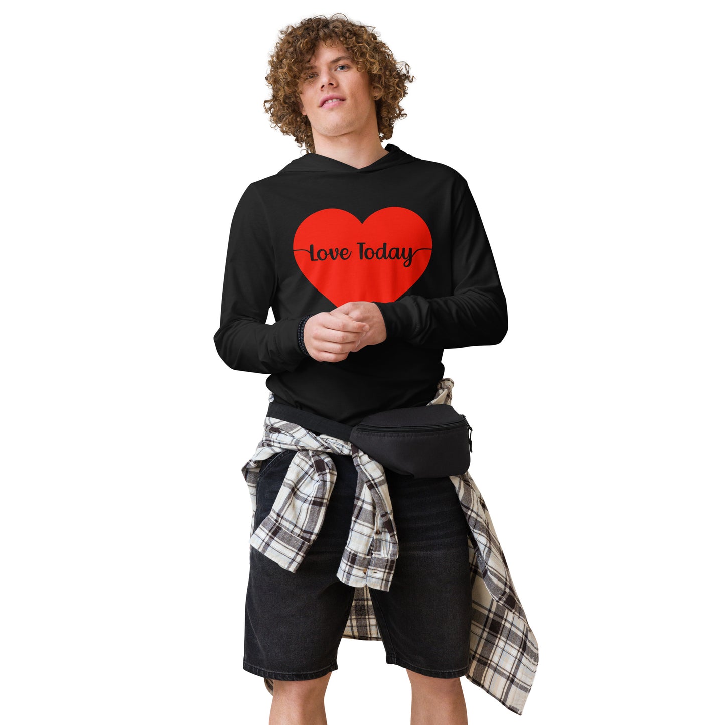 Heartfelt Love Hooded Long-Sleeve Tee