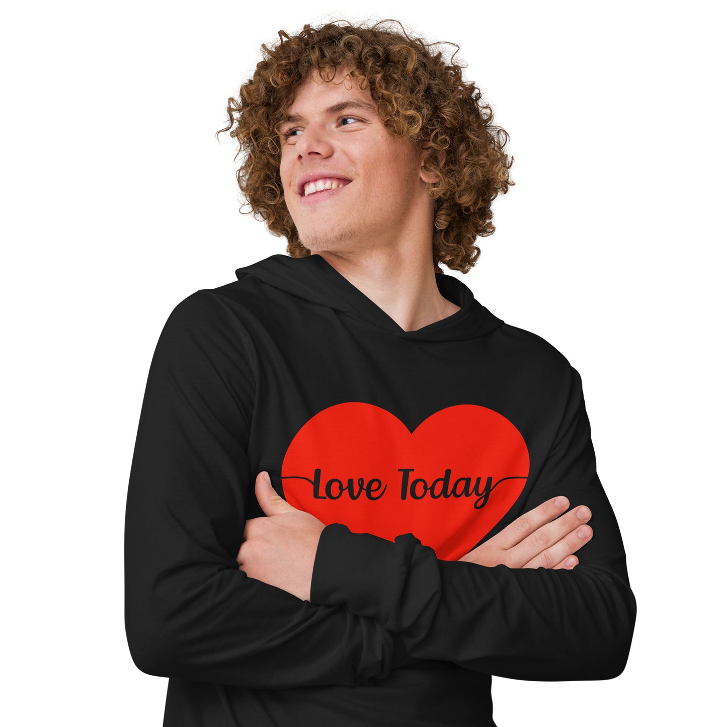 Heartfelt Love Hooded Long-Sleeve Tee