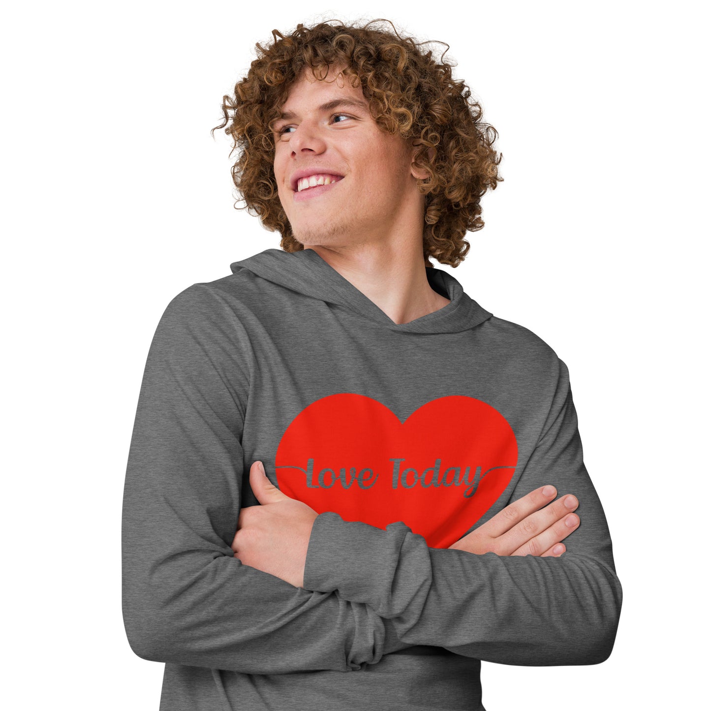Heartfelt Love Hooded Long-Sleeve Tee