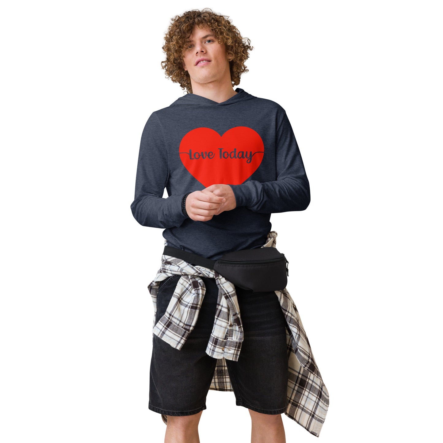 Heartfelt Love Hooded Long-Sleeve Tee
