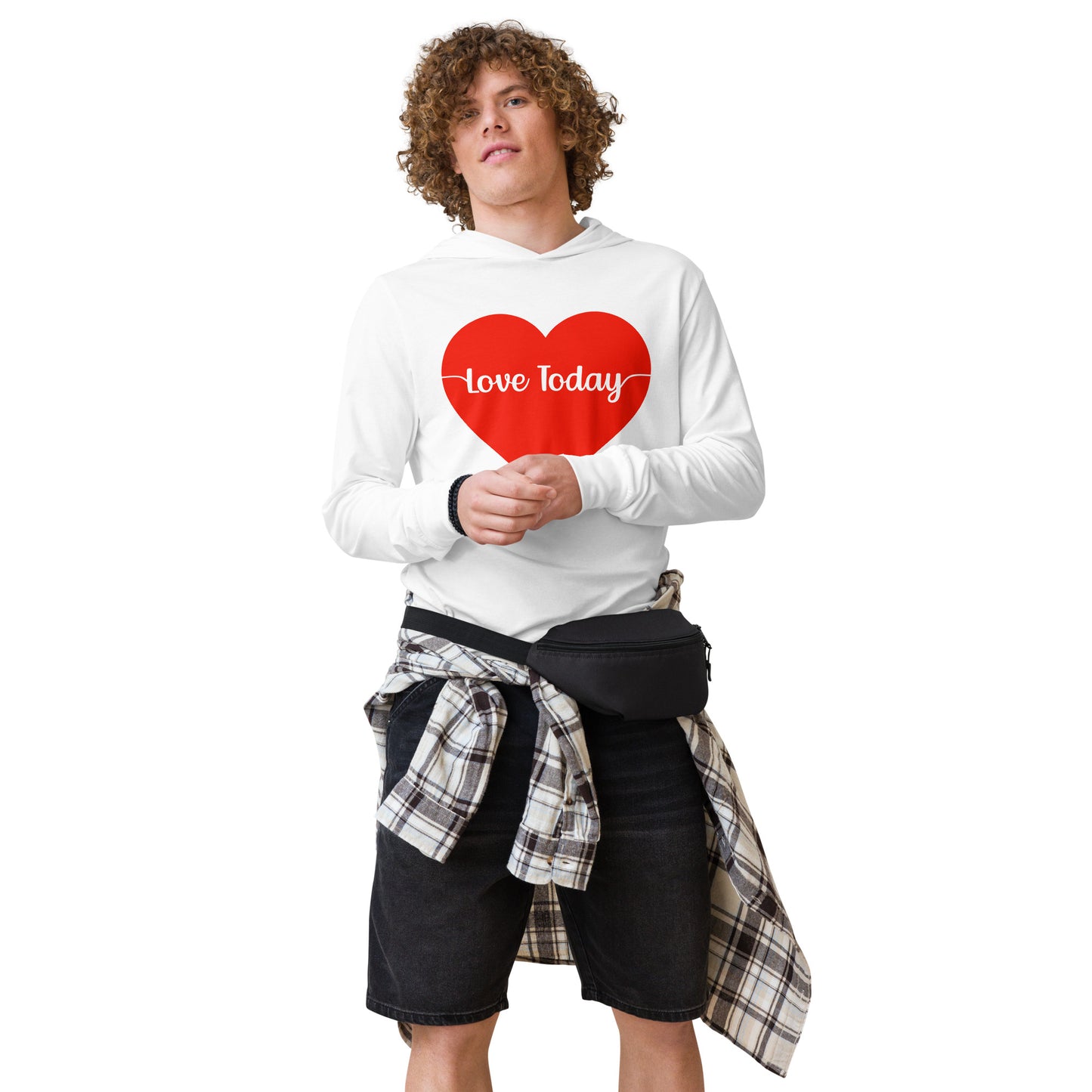 Heartfelt Love Hooded Long-Sleeve Tee