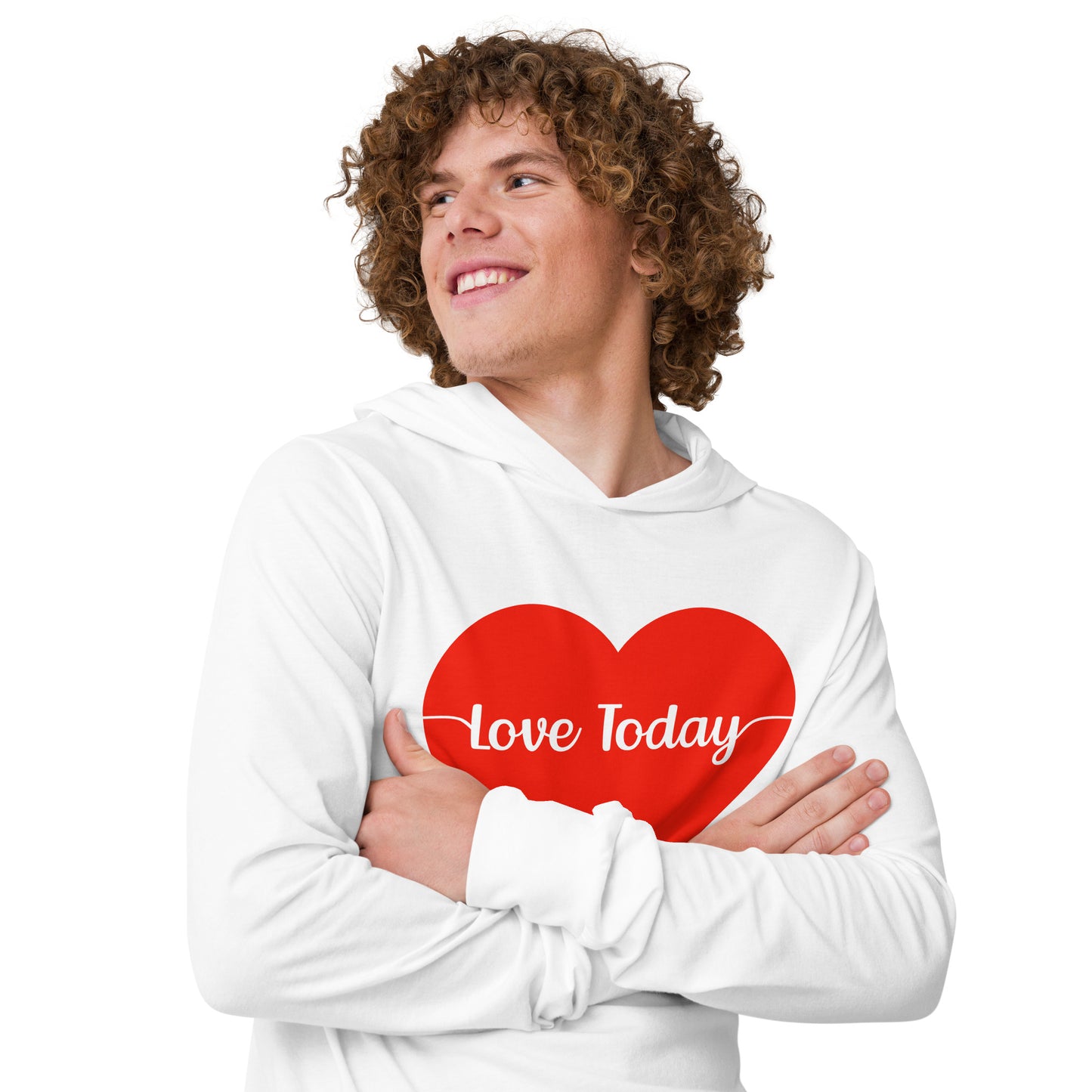Heartfelt Love Hooded Long-Sleeve Tee