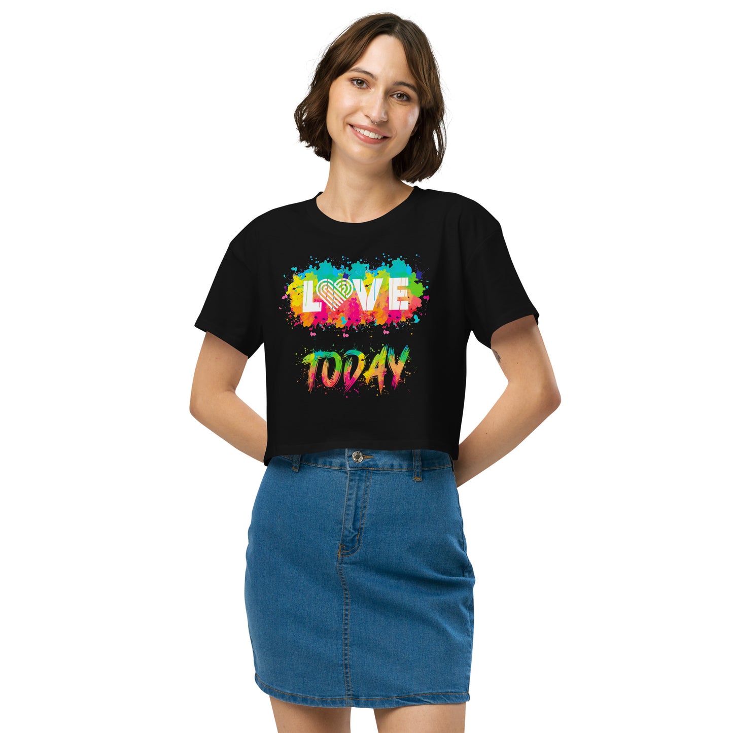 Rainbow Splash Crop Top