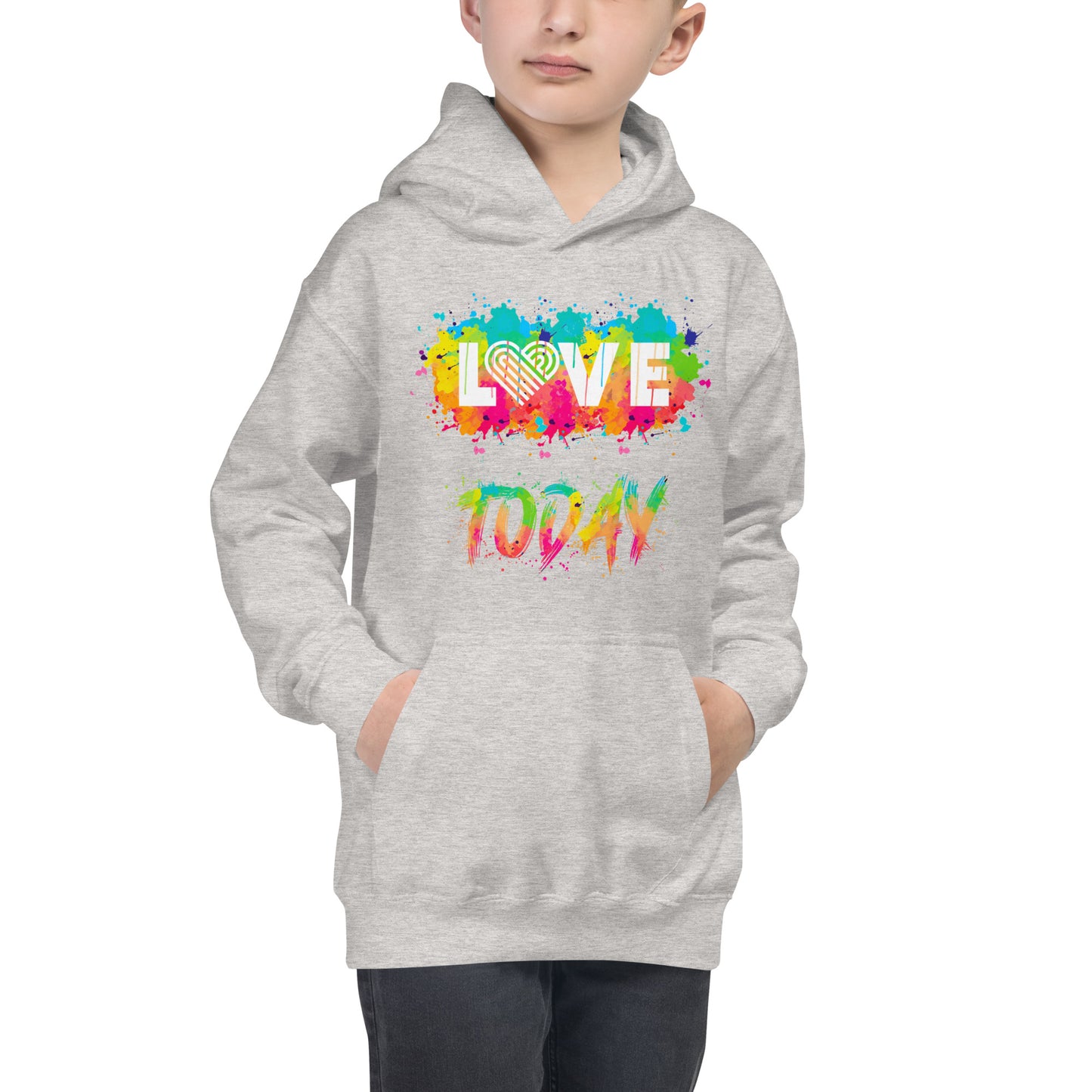 Rainbow Splash Youth Hoodie