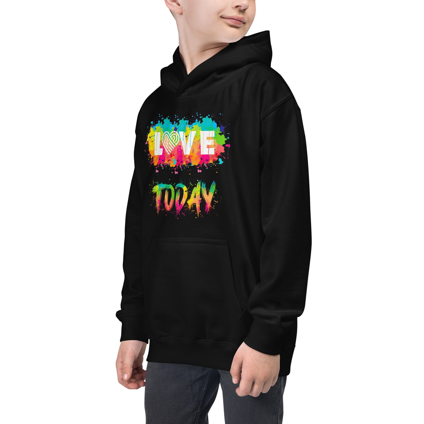 Rainbow Splash Youth Hoodie