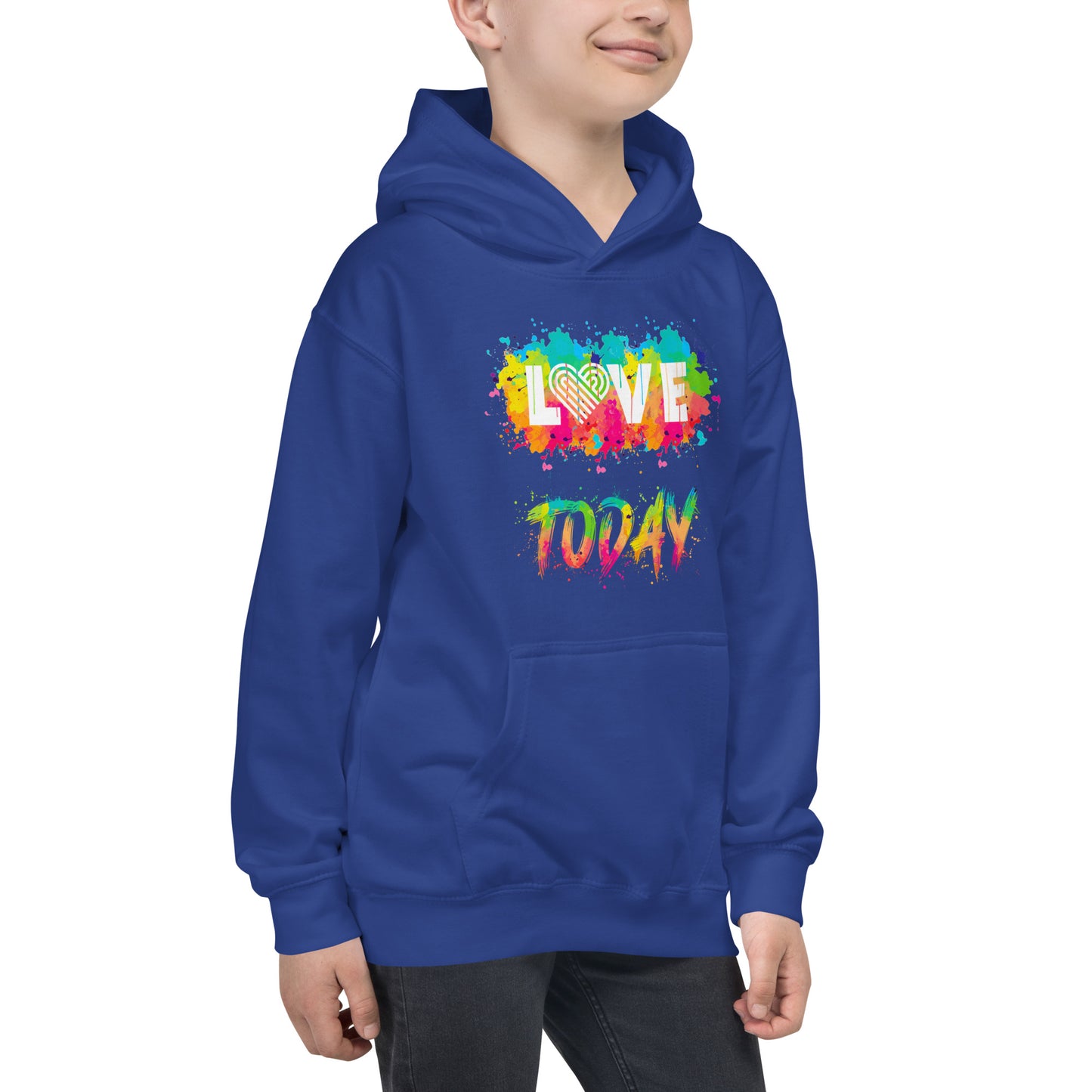 Rainbow Splash Youth Hoodie