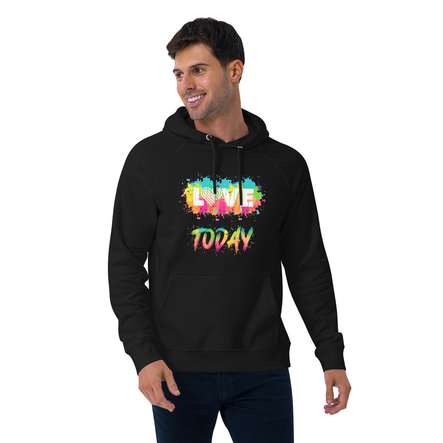 Rainbow Splash Eco Raglan Hoodie