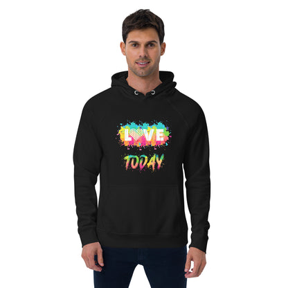 Rainbow Splash Eco Raglan Hoodie