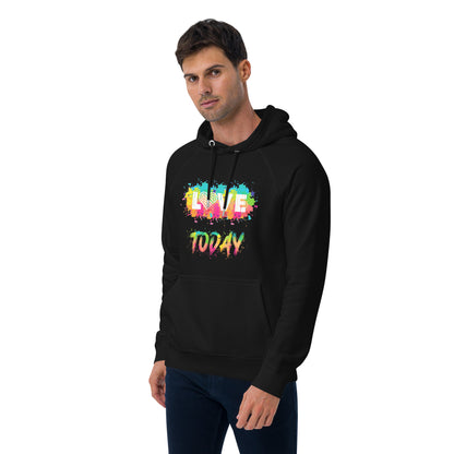 Rainbow Splash Eco Raglan Hoodie