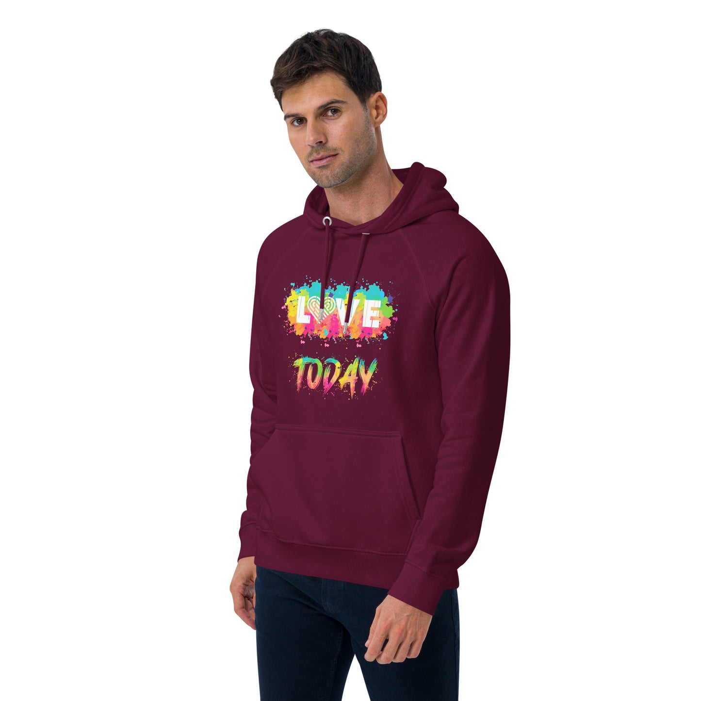 Rainbow Splash Eco Raglan Hoodie