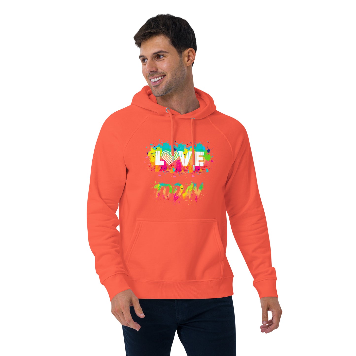 Rainbow Splash Eco Raglan Hoodie