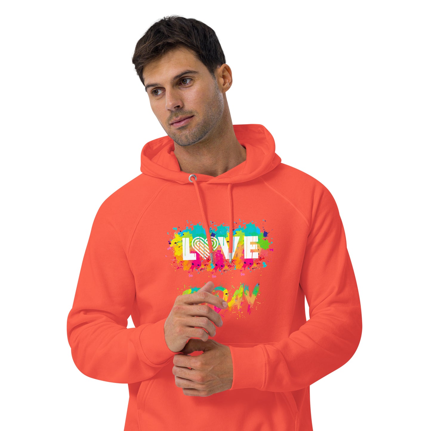 Rainbow Splash Eco Raglan Hoodie