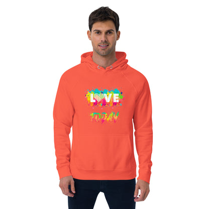 Rainbow Splash Eco Raglan Hoodie