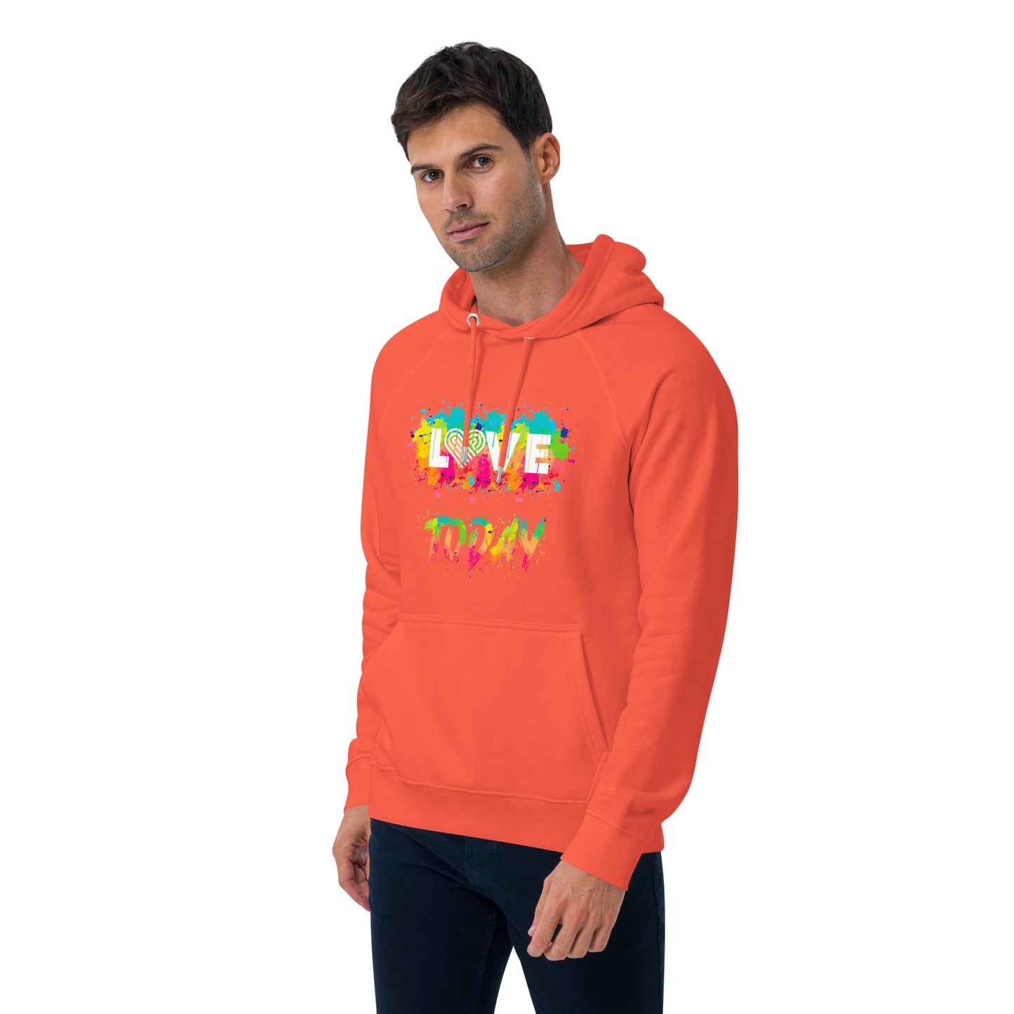 Rainbow Splash Eco Raglan Hoodie