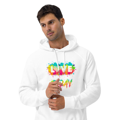 Rainbow Splash Eco Raglan Hoodie