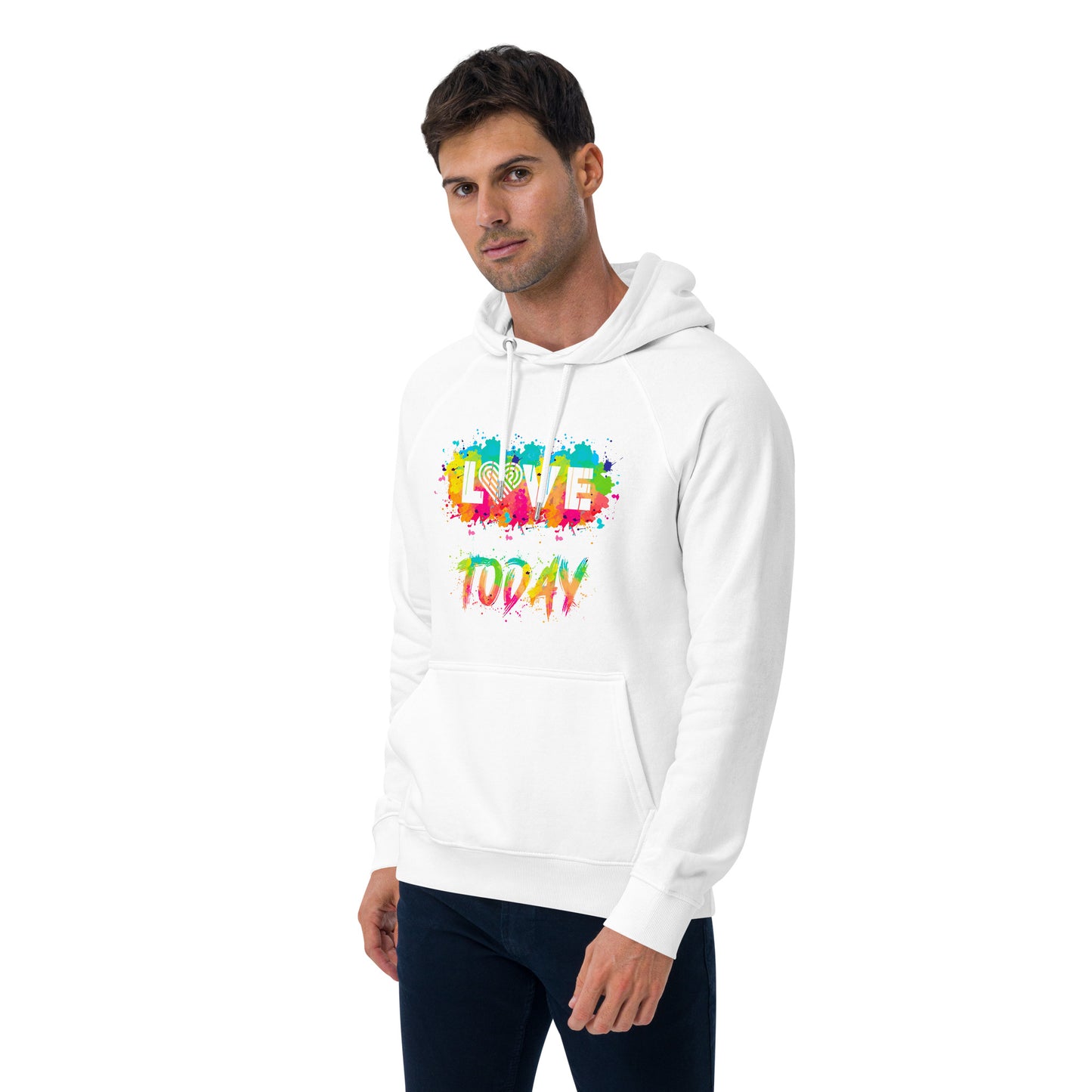 Rainbow Splash Eco Raglan Hoodie