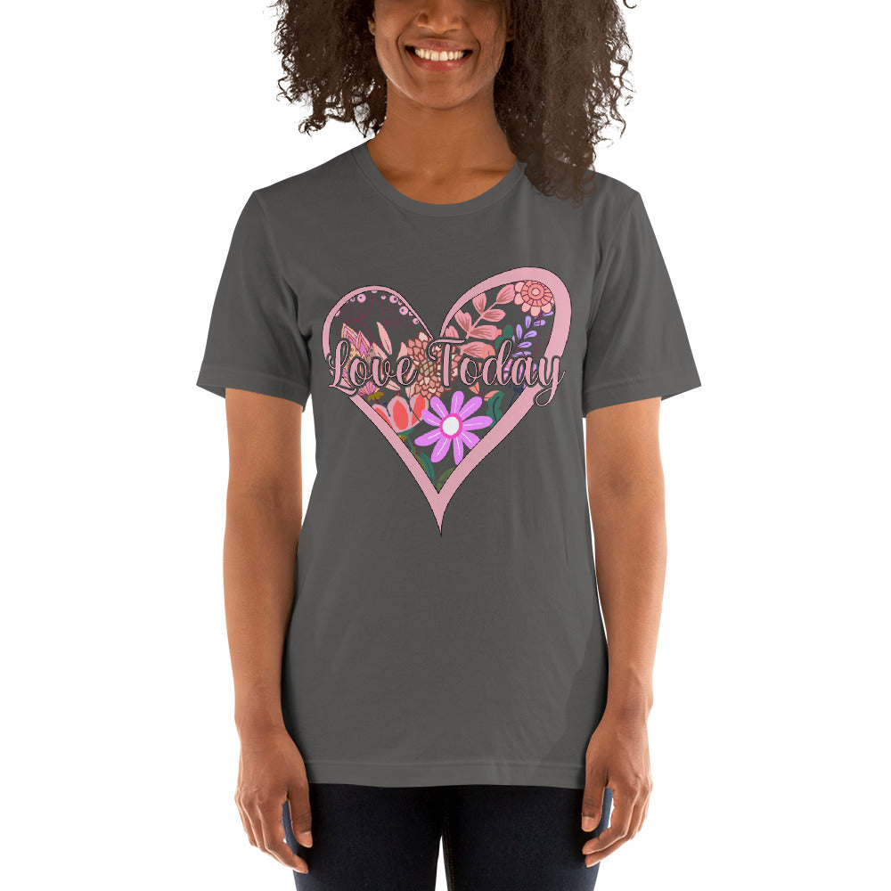 Floral Love Unisex Cotton T-shirt