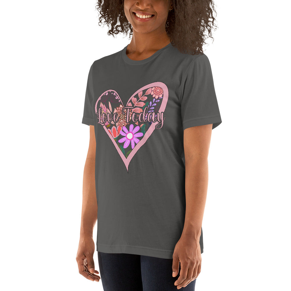 Floral Love Unisex Cotton T-shirt