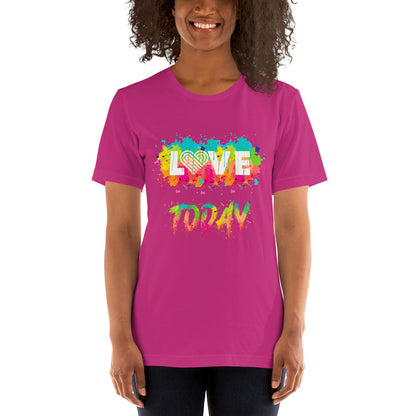 Rainbow Splash Unisex Cotton Tee