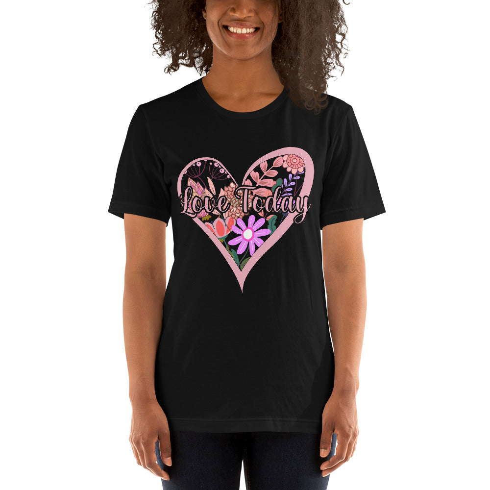 Floral Love Unisex Cotton T-shirt