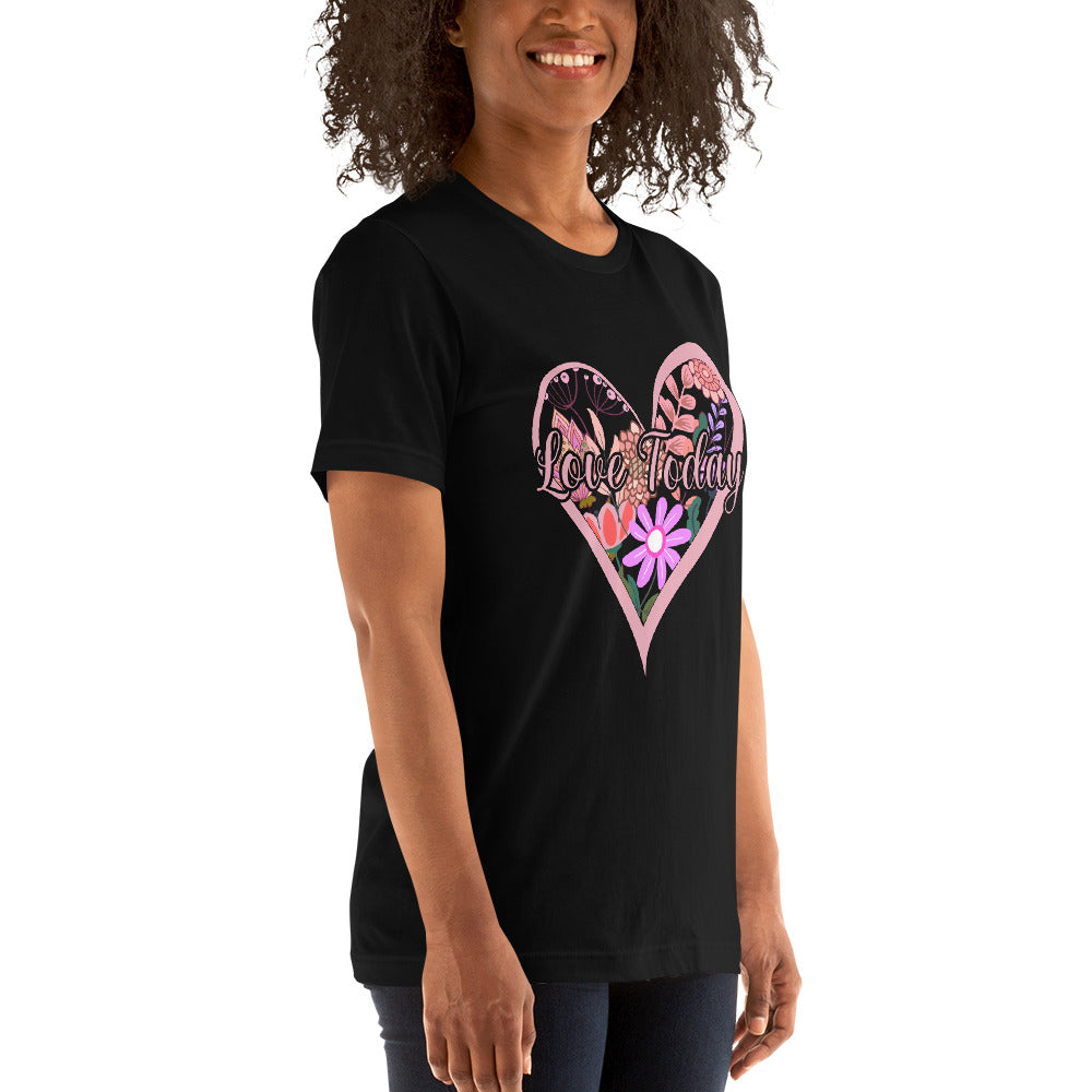 Floral Love Unisex Cotton T-shirt