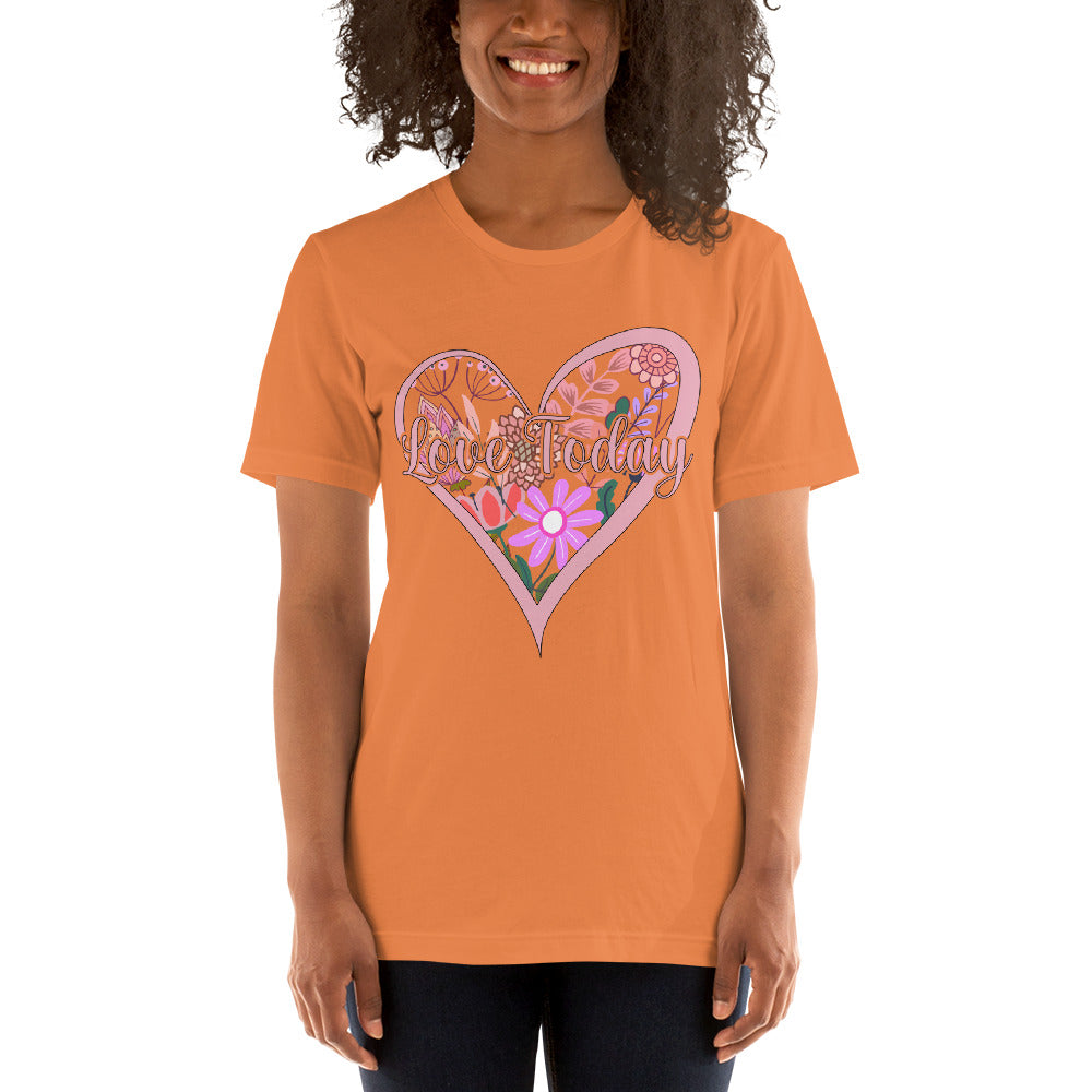 Floral Love Unisex Cotton T-shirt