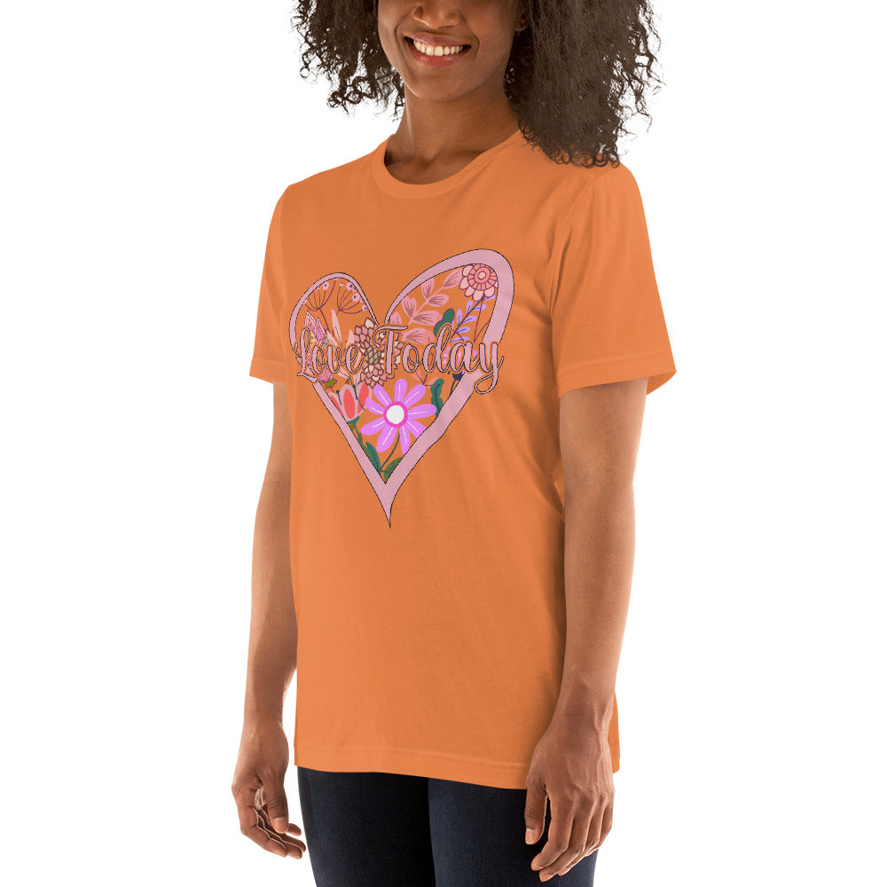 Floral Love Unisex Cotton T-shirt