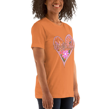 Floral Love Unisex Cotton T-shirt