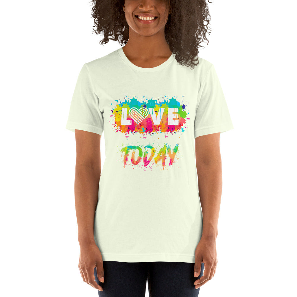 Rainbow Splash Unisex Cotton Tee