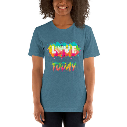 Rainbow Splash Unisex Cotton Tee