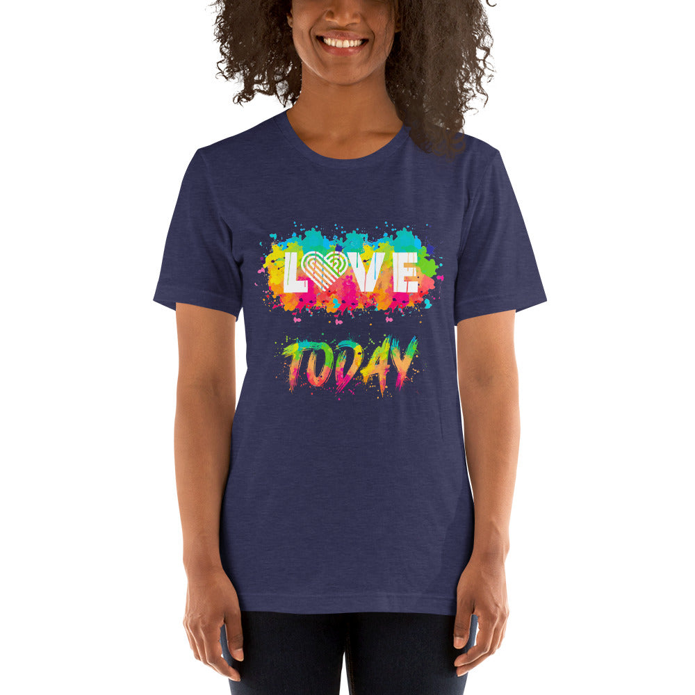 Rainbow Splash Unisex Cotton Tee