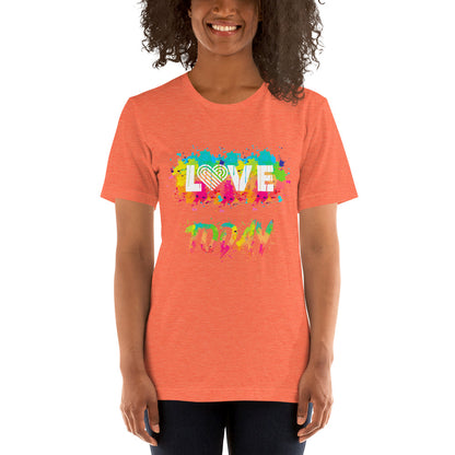 Rainbow Splash Unisex Cotton Tee