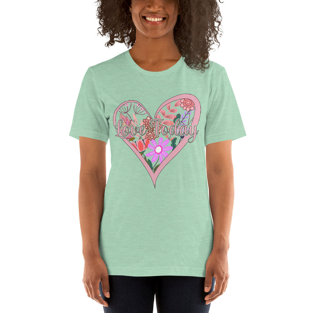 Floral Love Unisex Cotton T-shirt