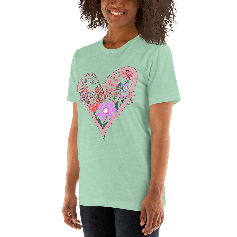 Floral Love Unisex Cotton T-shirt