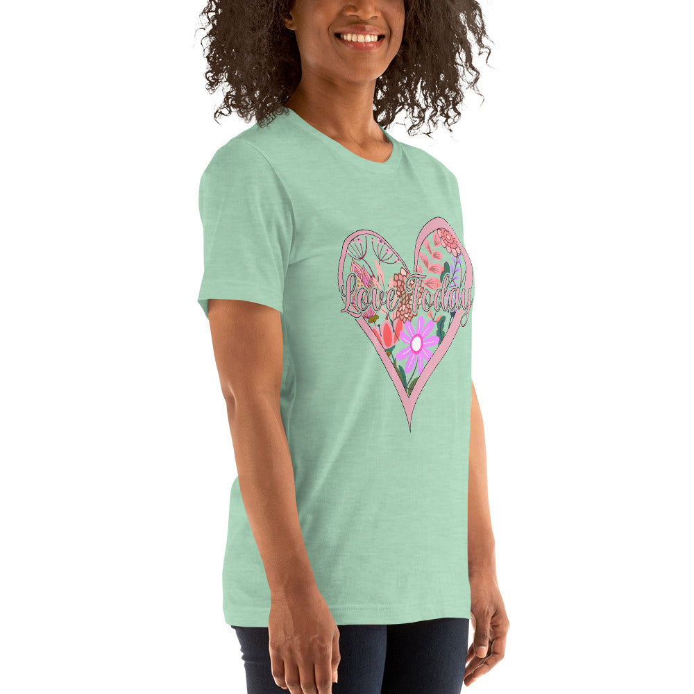 Floral Love Unisex Cotton T-shirt