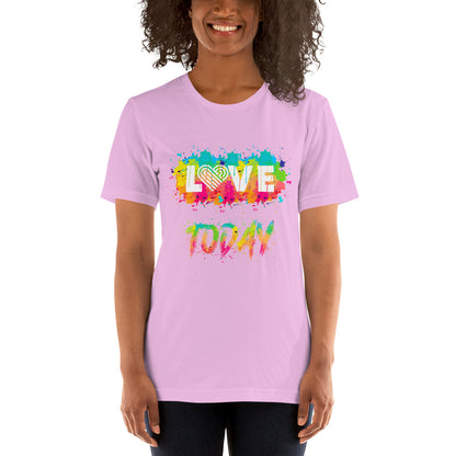 Rainbow Splash Unisex Cotton Tee