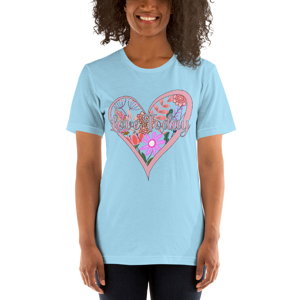 Floral Love Unisex Cotton T-shirt