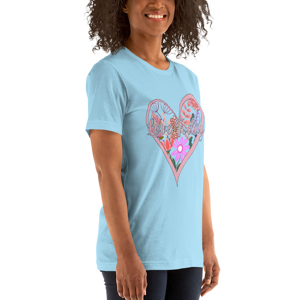 Floral Love Unisex Cotton T-shirt