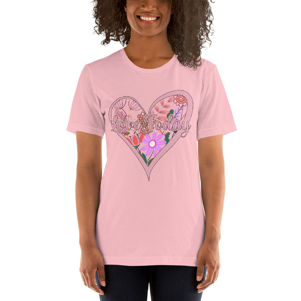 Floral Love Unisex Cotton T-shirt