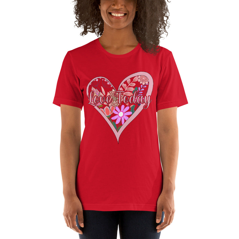 Floral Love Unisex Cotton T-shirt