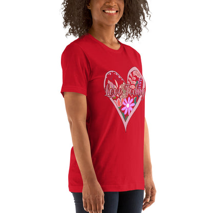 Floral Love Unisex Cotton T-shirt