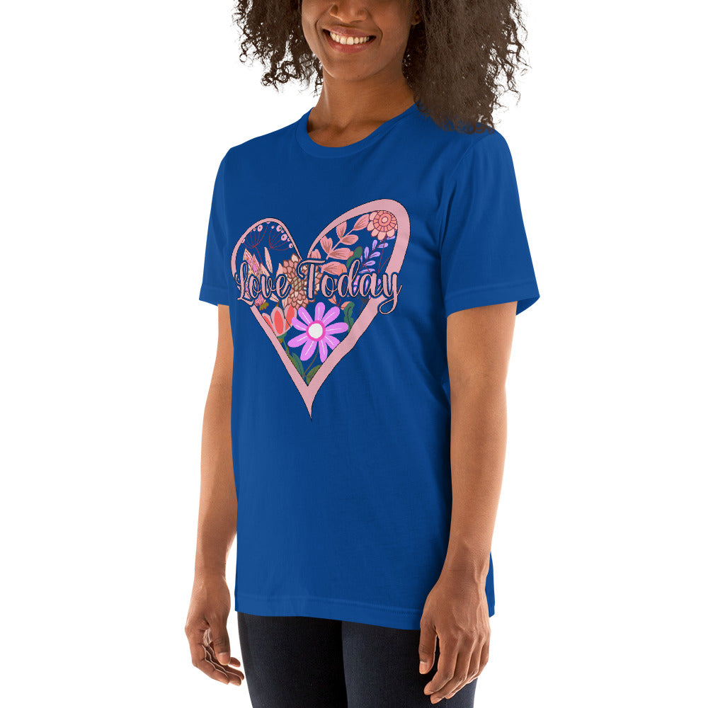 Floral Love Unisex Cotton T-shirt