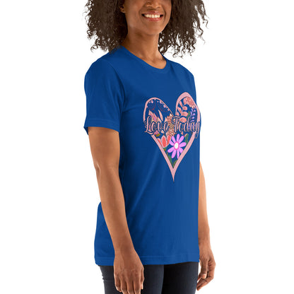 Floral Love Unisex Cotton T-shirt