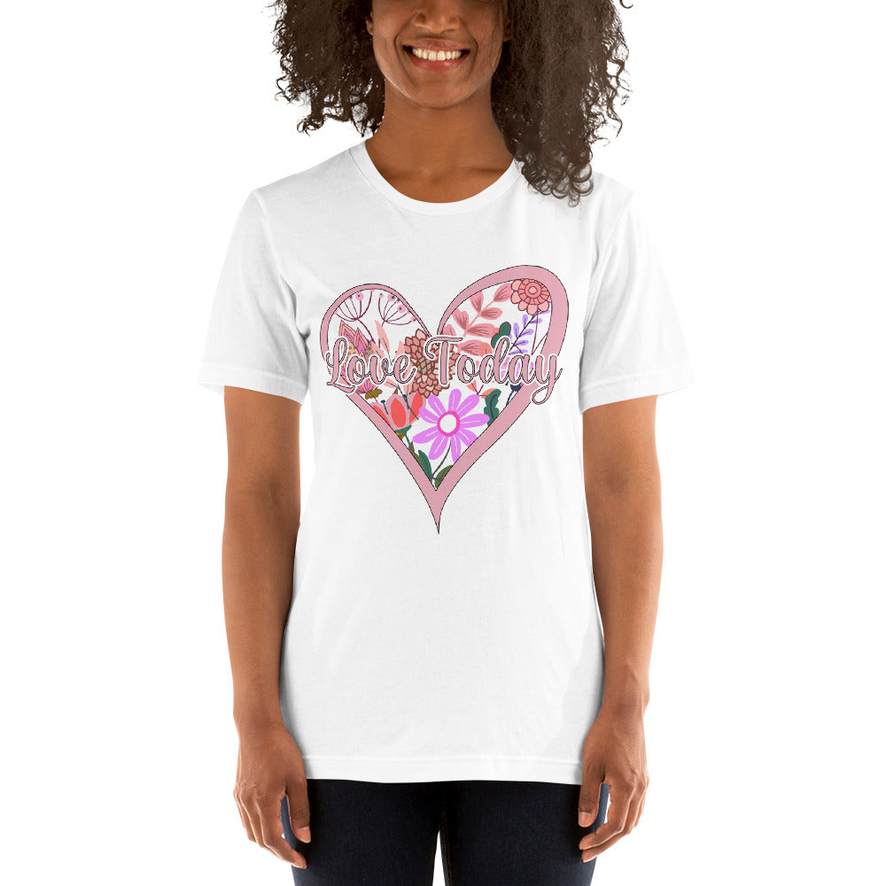 Floral Love Unisex Cotton T-shirt