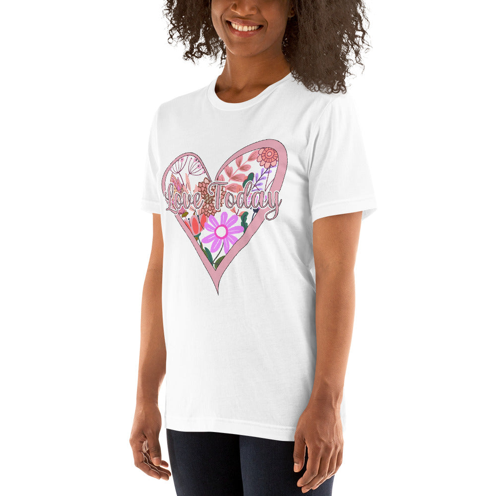 Floral Love Unisex Cotton T-shirt