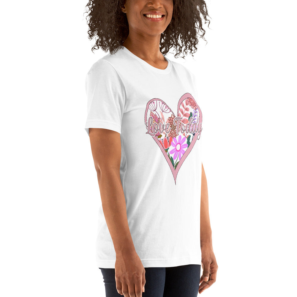 Floral Love Unisex Cotton T-shirt